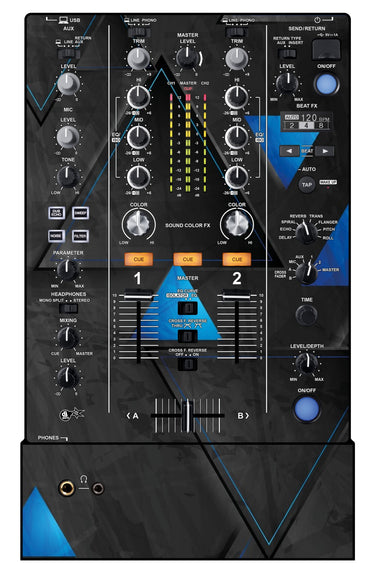 Pioneer DJ DJM 450 Skin Metallic Bermuda Blue